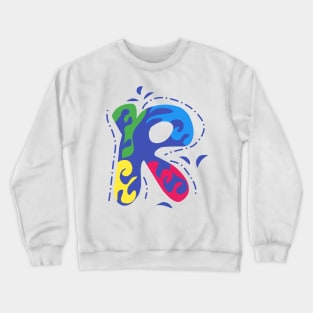 Letter R Crewneck Sweatshirt